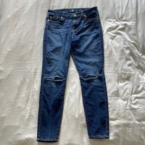 7 for all man kind ankle skinny jeans